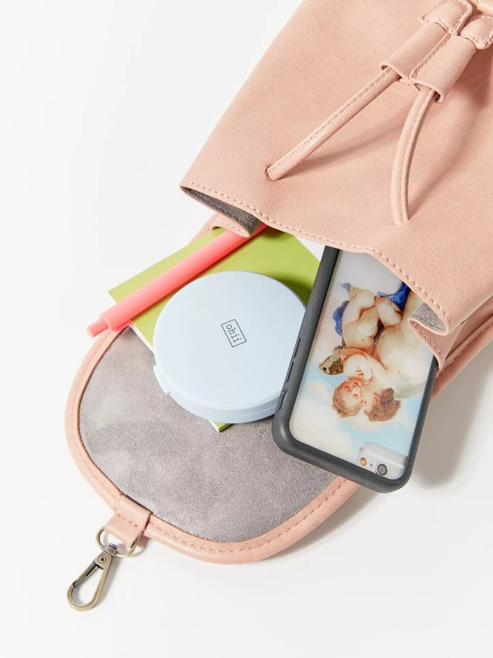 FREE PEOPLE Josie Blush Pink Faux Leather Mini Backpack - Picture 12 of 13